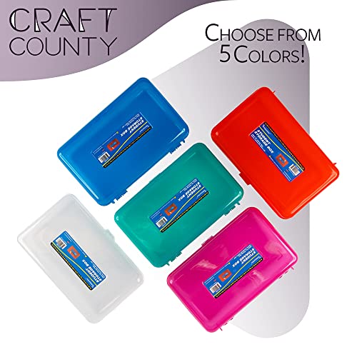 Boîte à crayons rose pour fournitures de bureau Craft County - 8