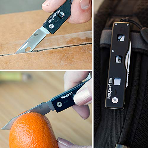 Keyport Neba Knife - Keychain Knife With Removable Pocket Clip | Small Edc Utility Knife For Men & Women | Premium Keychain Pocket Knife | Folding Multitool Knife For Pivot Key Organizer #TOP4