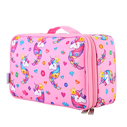 Home Tune Bolsa de almuerzo portátil para niños, bolsa suave pequeña, con aislamiento, mini bolsa térmica con asa para la escuela (unicornio) Cover