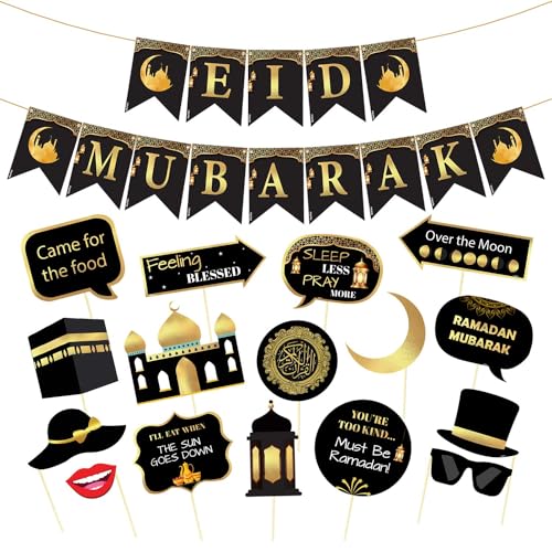 Festiko Ramadan Kareem Banner Party Decorations for Home (Combo Banner & Props)