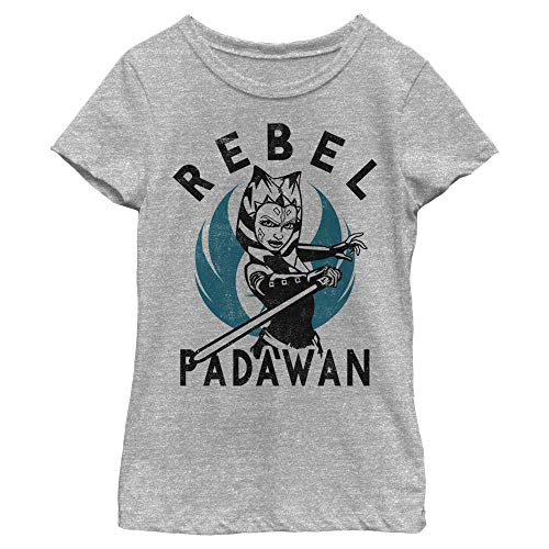 STAR WARS Clone Wars Rebel Padawan Girl's Heather Crew Tee