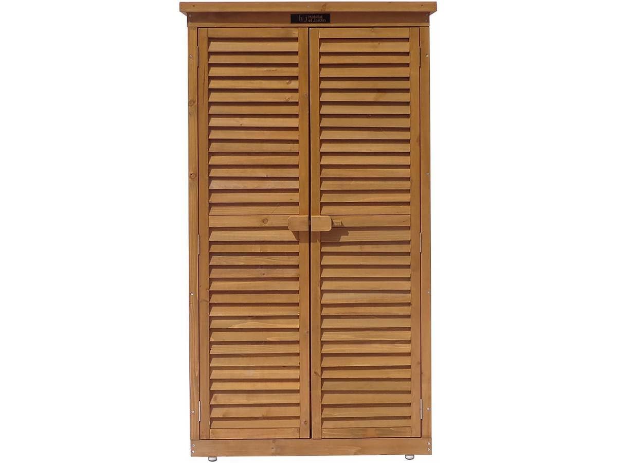 Armadio da giardino SPACE - 87 x 46.5 x 160 cm - Marrone