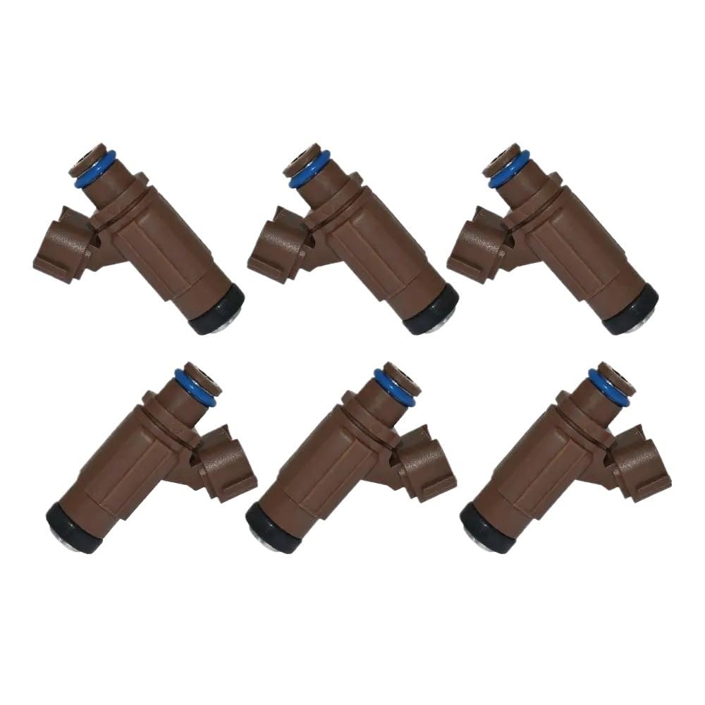 Fuel Injector Nozzle Auto Parts Injectors Compatible for Suzuki Outboard Df 300Hp 250Hp 225Hp 200Hp 150Hp 175Hp 1571096J00 15710 96J00 6Pcs 15710-96J00