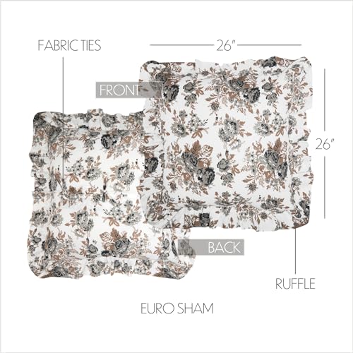 Annie-Portabella-Floral-Fabric-Euro-Sham-26×27 Annie Portabella Floral Fabric Euro Sham 26×27