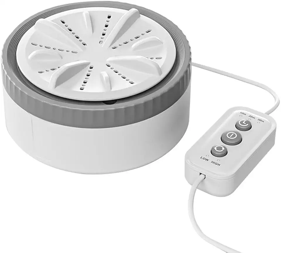 Mini Washing Machine, Turbine Washing Machine Fully Automatic, Laundry Machine Portable Three Speed Remote Control, Portable Turbo Washing Machine for Travelling,Business Trip, Camping, Gray