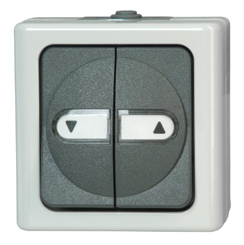 Kopp Blue Electric 561556004 Window Blind Switch with Reverse Lock, grey