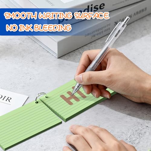 image for Gehanfai 250 Count 3 x 5 Inch Colored Index Cards, Ruled Note Cards wi