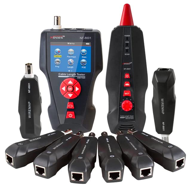 Analizador NF-8601W de redes para verificar switches PoE y latencia mediante Ping