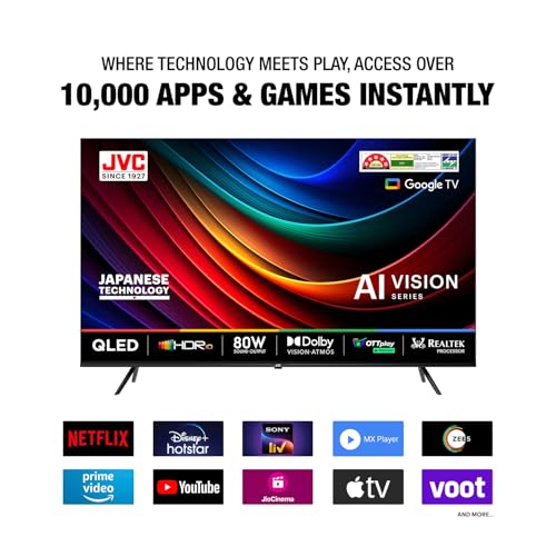 Image of JVC 190 cm (75 inches) AI Vision Series QLED Google TV LT-75NQ7165C (Black)