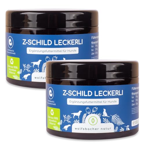 Wolfsbacher Z-Schild Snack für Hunde - Funktionssnacks für aktive Hunde | Z-Schild Leckerli 2 x | Mit Schwarzkümmelöl und Kokosöl für Schutz und Sicherheit