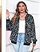 IN'VOLAND Womens Sequin Jacket Plus Size Sparkle Long Sleeve Jackets Front Zip Loose Casual Blazer Bomber Jacket