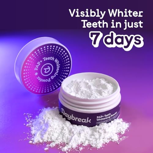Image of Daybreak Teeth Whitening Powder 30g with PAP + HAp | At-Home Whitening Treatment | See Results in 7 Days | Helps Remove Years of Stains | Peroxide & Cruelty Free | 100% Enamel Safe | Pack of 1