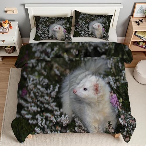 Housse de couette 160x200 hermine avec 2 taies d'oreiller microfibre - 4