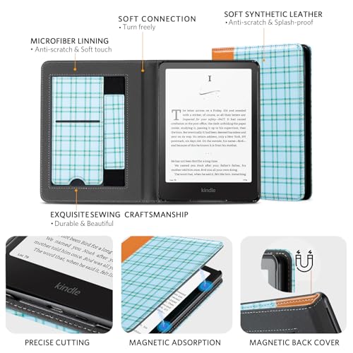 Image of CoBak Stand Case for 7 inch Kindle Paperwhite 12th Gen 2024 and Kindle Colorsoft with Hand Strap - Compatible with iPhone MagSafe, for Samsung /Belkin /Anker Wireless Charging Pads, Durable, Auto Sleep Wake