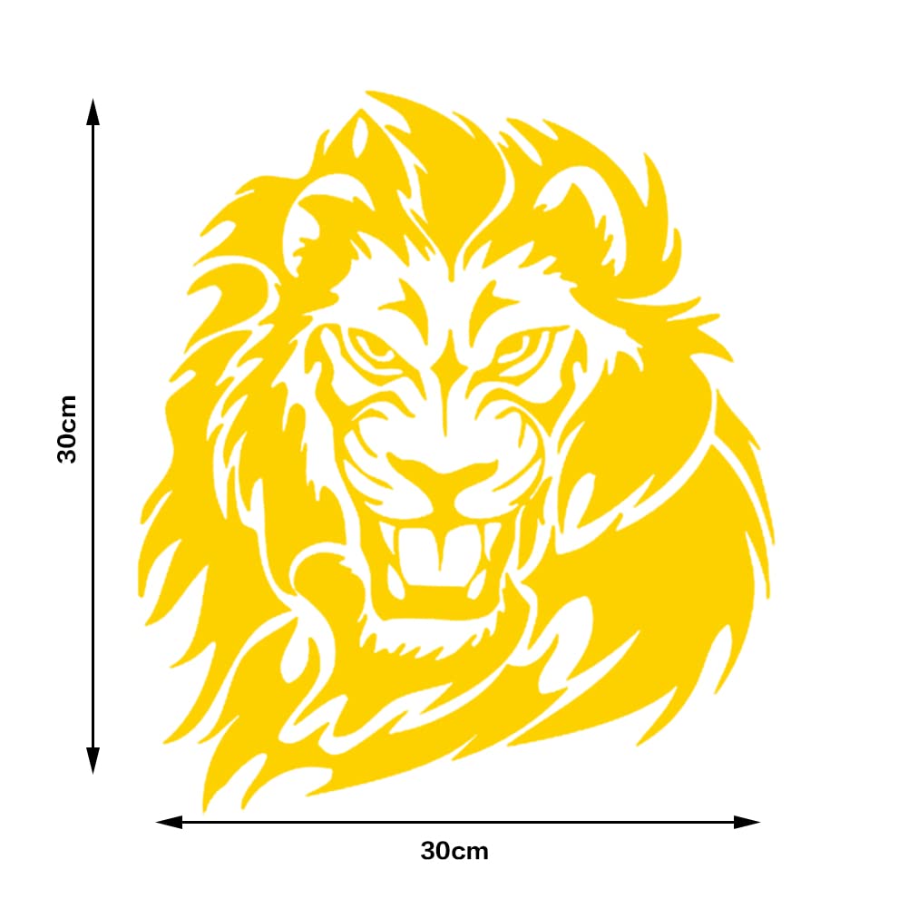 1 pz. Adesivo per auto con logo a forma di testa di leone, decalcomania