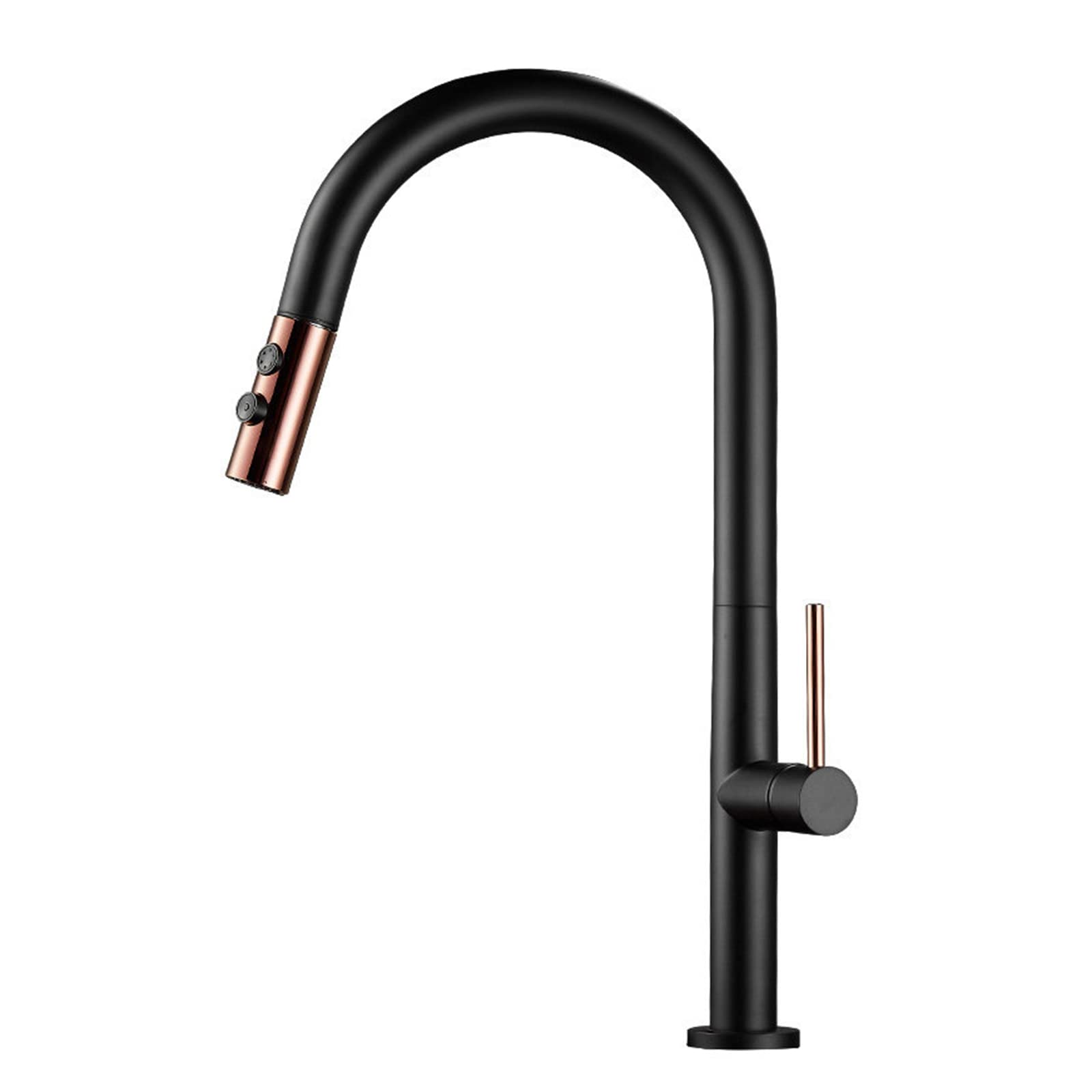 Robinet de cuisine en laiton noir mat au design contemporain et élégant