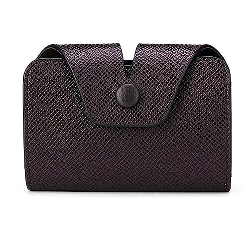 PU Credit Cards Wallet Holder with Coin Pocket for Women Business Change Money Purse (Coffee)