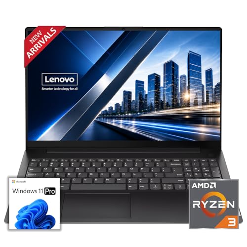 Lenovo 2026 Newly Released Business Laptop with MS 365 for the Web, AMD Ryzen 3 7000-Series CPU, 16GB DDR5, 256GB PCIE, 15.6' FHD Display, Fast Charging Speed, 14.5-Hour Battery Life, Windows 11 Pro