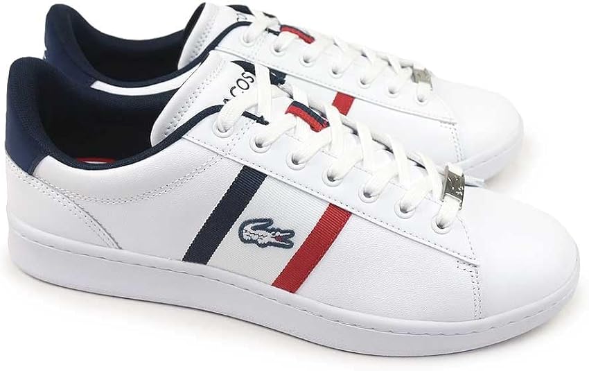 Lacoste スポーツシューズ ホワイト/ネイビー/レッド LACOSTE スニーカー ホワイト/ネイビー/レッド - メルカリ