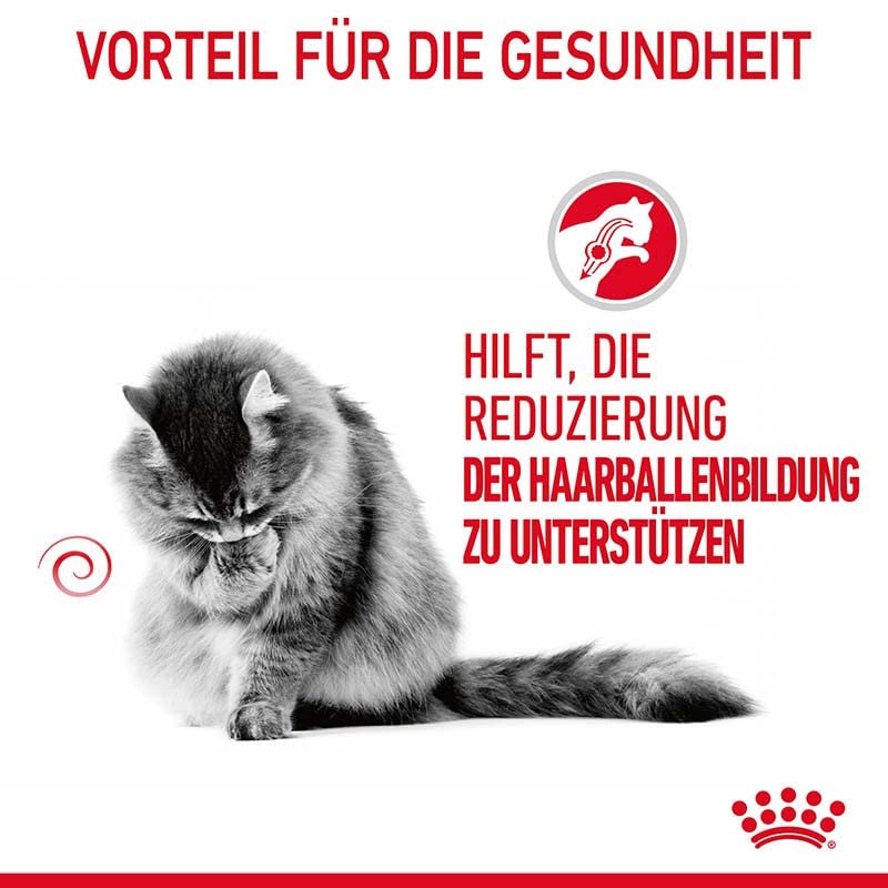 Royal Canin FCN Hairball Care Jelly | 12 x 85 g | Alleinfuttermittel für ausgewachsene Katzen (feine Stückchen in Gelee) | Kann zur Verringerung der Bildung von Haarballen beitragen