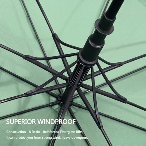 Image of Ash & Roh Windproof Folding Umbrella, Compact & Lightweight, Automatic Open Close For Rain And Sun Protection, Waterproof & Portable for Men & Women ((((BIG-Golf-Olive.))))