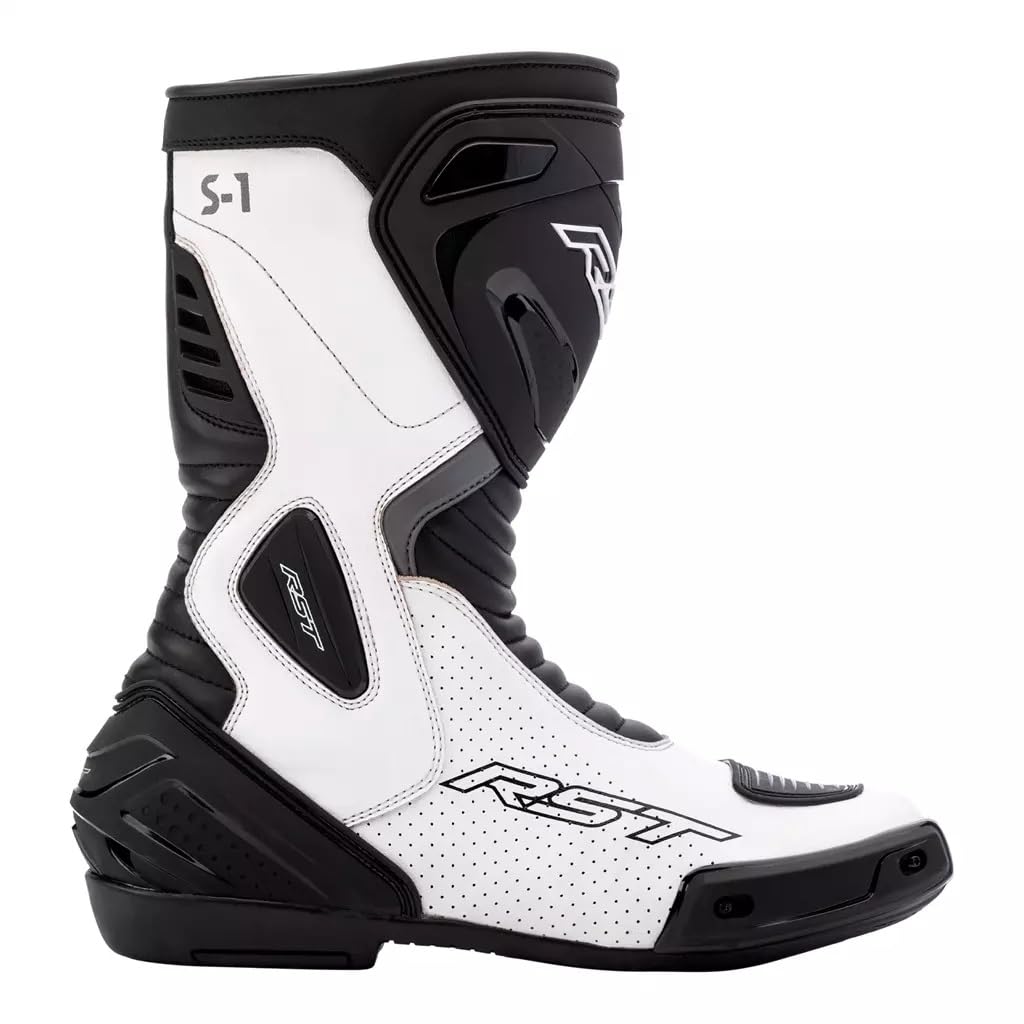 S1 - Botas de piel para hombre, CE 2221, para motocicleta, deportes de pista, carreras, turismo, armadura