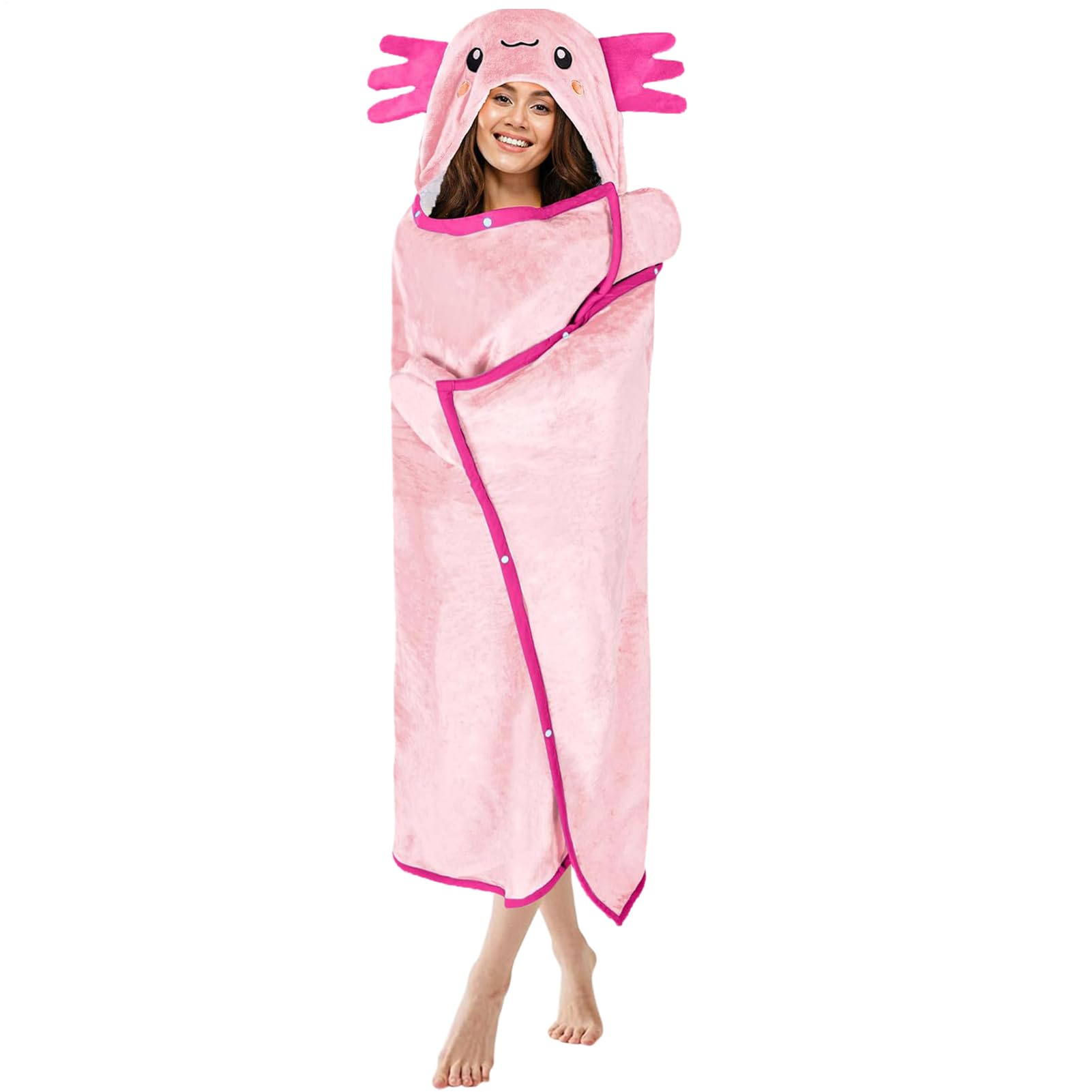 Coperta con cappuccio da donna, comoda, calda, indossabile, coperta Sherpa | Morbida coperta maglione per la camera da letto di casa