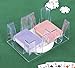 Silly Goose Games 6 Deck Revolving - Rotating Canasta Playing Card Holders for Playing Cards - Clear Plastic Card Holders for Playing Cards - Card Tray