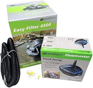 PondXpert EasyPond 4500 Pond Filtration System  Includes Pump, Filter, UVC & Hose.