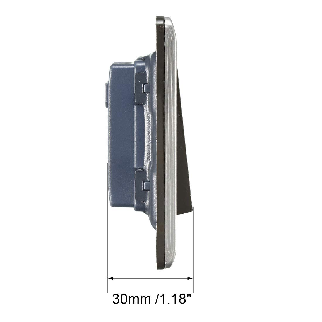 sourcing map dzwonek do drzwi przycisk przełącznik odcień srebrny AC 250 V 16 A stal nierdzewna 86 mm x 86 mm