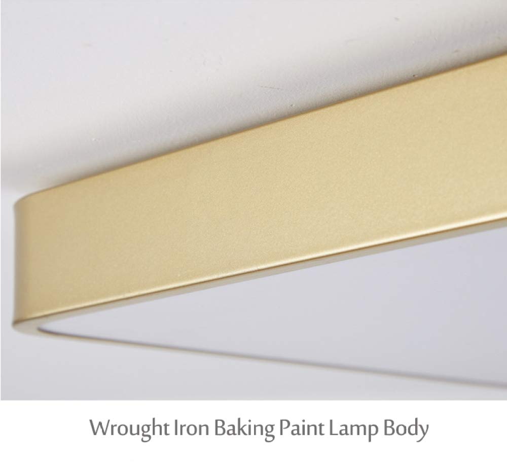 Plafonnier LED 38W En Forme De Cercle Doré Luminaire De Plafond à Gradation Infinie Avec Télécommande Pour Salon Couloir Salon Chambre [Classe énergétique A