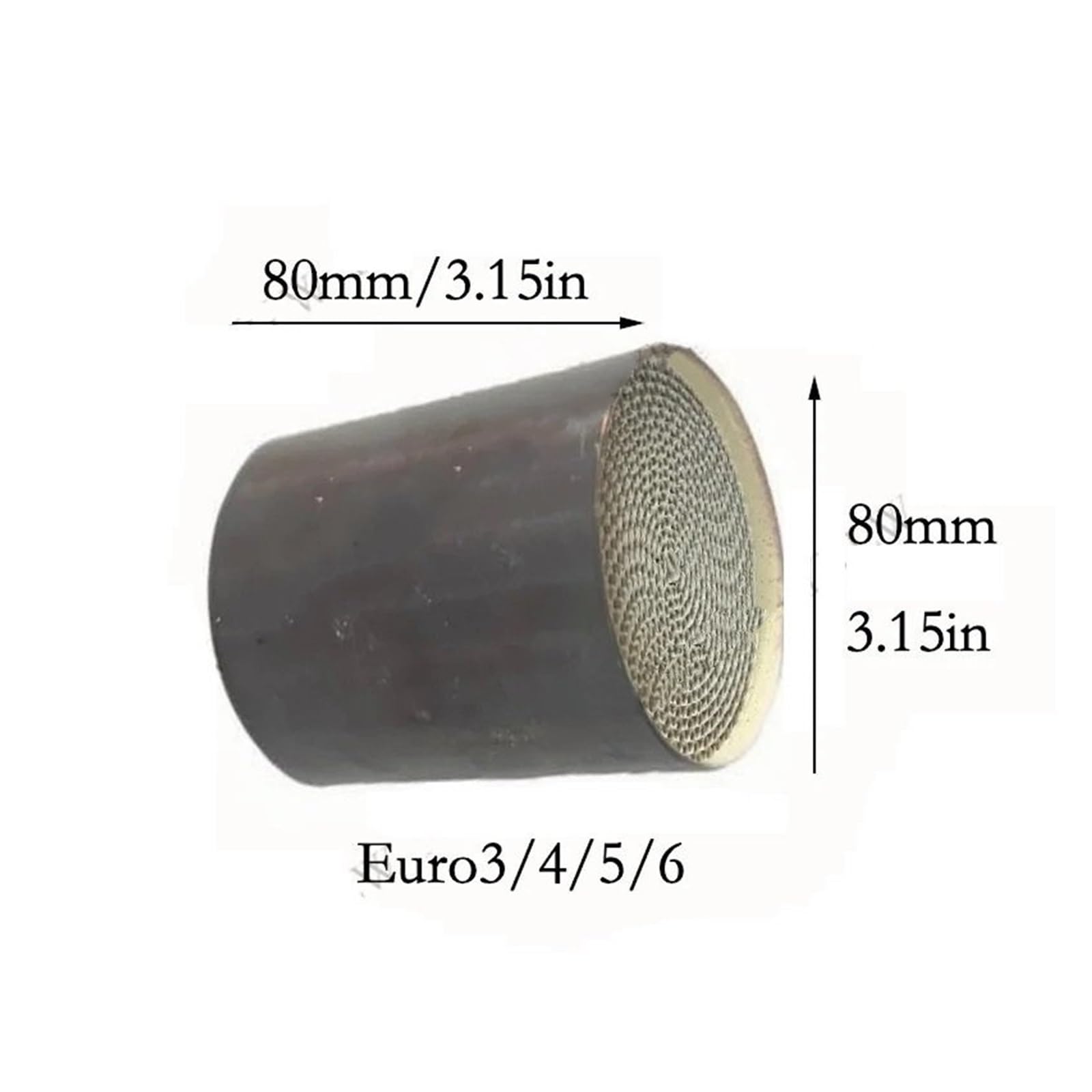 Układ Wydechowy Uniwersalny, Pasuje Do Katalizatora Samochodowego Euro3/4/5/6 80 * 80 Mm O Strukturze Plastra Miodu Z Metalową Osłoną Uniwersalny katalizator z wlotem/wylotem