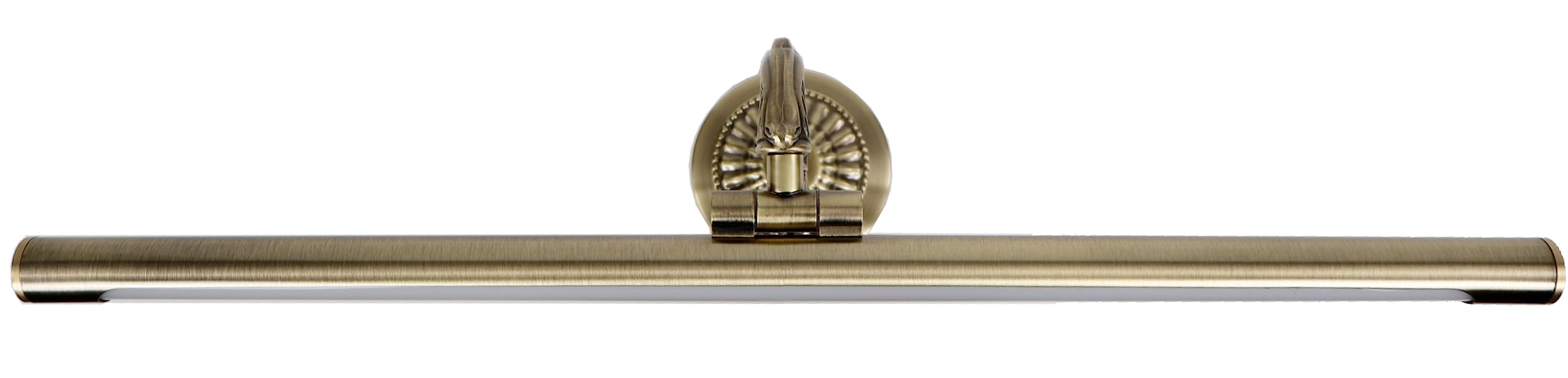 Applique LED da parete per illuminare quadri, specchi, murales, 12 W stile tradizionale ed elegante, fusione, tono di luce calda 3000 K, bronzo antico, snodato. 55 cm
