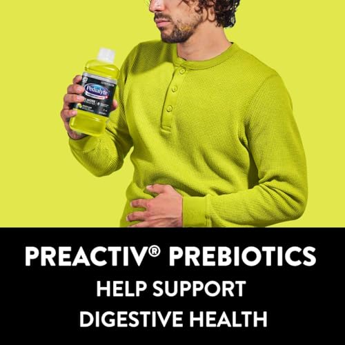 Image of Pedialyte AdvancedCare Plus Electrolyte Hydration Drink | Has 33% More Electrolytes and Has PreActiv Prebiotics | Lemon Lime | 1 Liter, Pack of 4