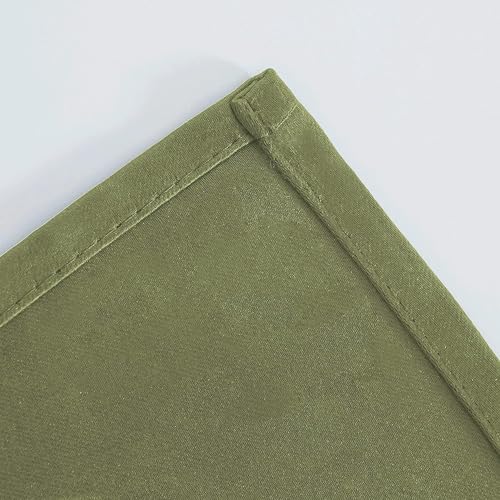 Image of 100% True Blackout Curtains 7 Feet, Set of 1 Panels | 300 GSM Heavy Room Darkening Polyester Cloth for Bedroom & Living Room | Thermal Insulated Heat & Noise Reducing (84x47 Inch, Dark Green) | 100% Room Darkening Thermal Insulated Heat & Noise Reducing Curtains 7 feet long