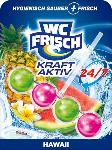 WC FRISCH Kraft Aktiv Duftspüler Hawaii (150 g), WC Reiniger für Reinigung bei jeder Spülung, Duftsteine für langanhaltend frischen Duft, + 50 Prozent Anti-Kalk Effekt* 1