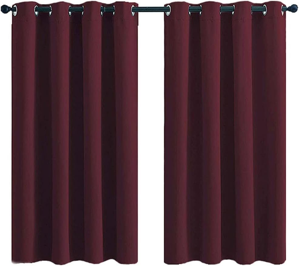 Cortinas blackout para sala de estar y dormitorio en color azul oscuro con ojales