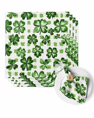 Servilletas de Tela Pack x4, Hoja Retro Verde, Lavables miniatura 1
