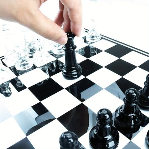 Set de Ajedrez de Cristal Lujo para Adultos con Estuche Premium miniatura 6