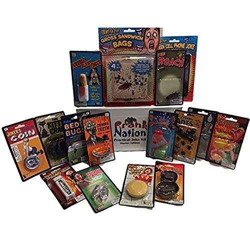 Practical Jokes Kit-Christmas Gifts for Kids-Pranks and Gags For Boys and Girls-Holiday Stocking Stuffers and Funny Gift Set Starter Pack