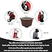 BRBHOM 6 Refillable Coffee Capsule Reusable Coffee Filter Compatiable with Do l*e Gu*to (coffee capsule 6 pcs Brown)