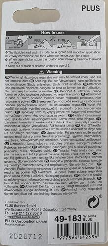 PLUS Japan, Korrekturroller MR in Blau, 1er Pack (1 x 1 Korrekturroller)