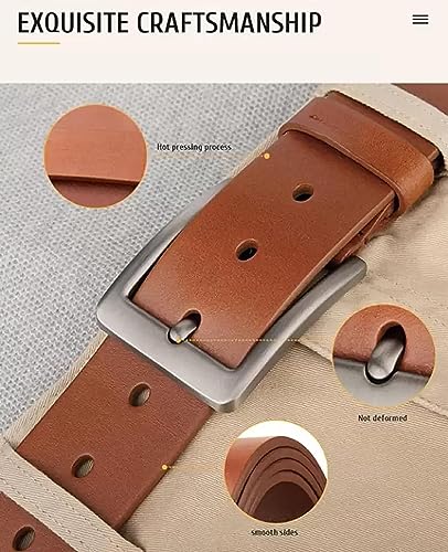 Image of Creature Formal /Casual Black Color Genuine Leather Belts For Men (Length- 46 inches||40MM||BL-042-BLK)