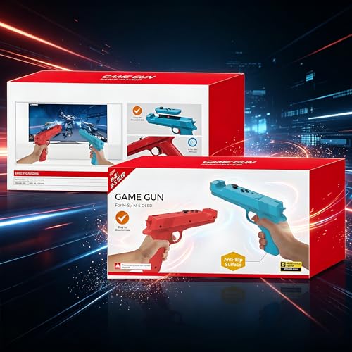 Pistola para Switch y Switch OLED con agarre de movimiento para Wolfenstein 2 pack de 2 7