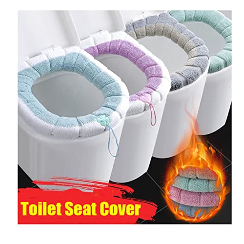EDANEL Badezimmer Dehnbare Toilettensitzauflagen FüR Den Winter,Waschbares Toilettensitzkissen,Einfach Zu Installierende Kissendeckelabdeckungen (C 4PCS) – Bild 4