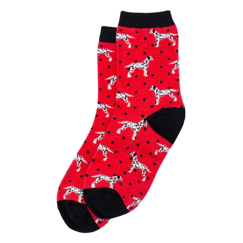 JOE COOL Socks cotton & spandex dalmatian red