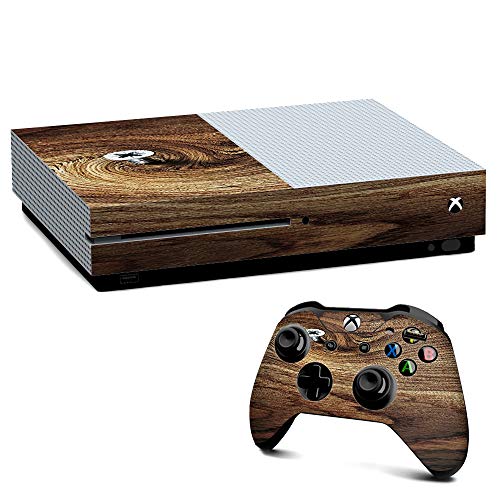 IT S A SKIN Xbox One S Console & Controller Decal Vinyl Wrap | Dark Wood Knot Screw in Walnut