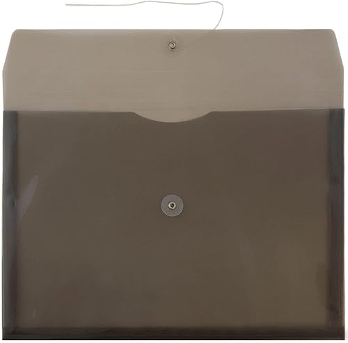 Vista 107 de Sobres de plástico con botón y cuerda, Variados Paquete de 6 colores surtidos