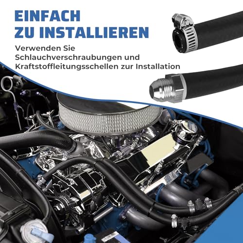 3 Meter Benzinschlauch 8mm Innendurchmesser Kraftstoffschlauch Kraftstoffleitung Ölschlauch Dieselschlauch für LKW, PKW, Traktoren oder kleine Motoren