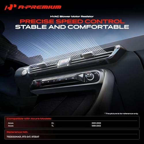 Image of A-Premium Front HVAC Blower Motor Resistor Compatible with Acura Models | for TL 1999-2003, CL 2001-2003